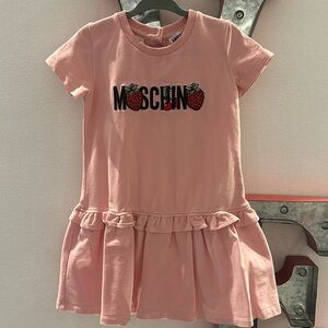 Moschino Couture strawberry toddler girl dress